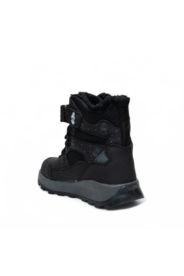 Erkek Çocuk Kürklü Sağlam Kaymaz Taban Çocuk Bot - 3
