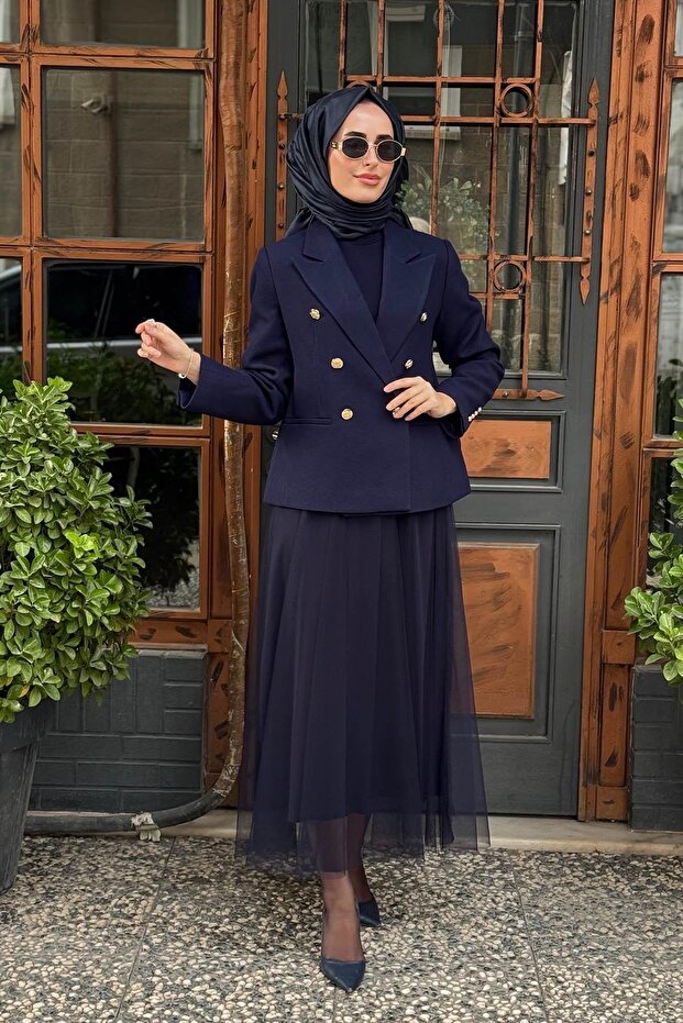 Ceket KA-A25-13019 Lacivert - 1