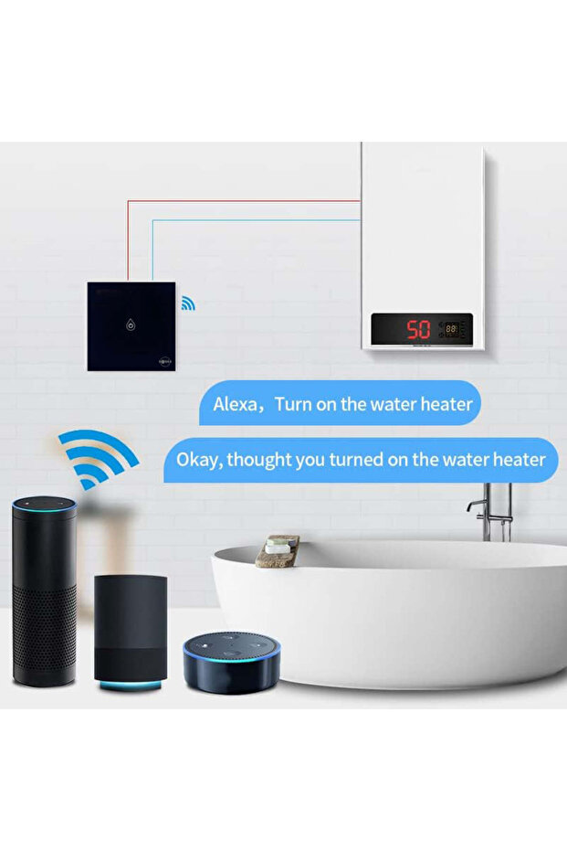 Smart WiFi Water Heater / Boiler Touch Switch, works with Amazon Alexa/Google Assistant (White) - 3