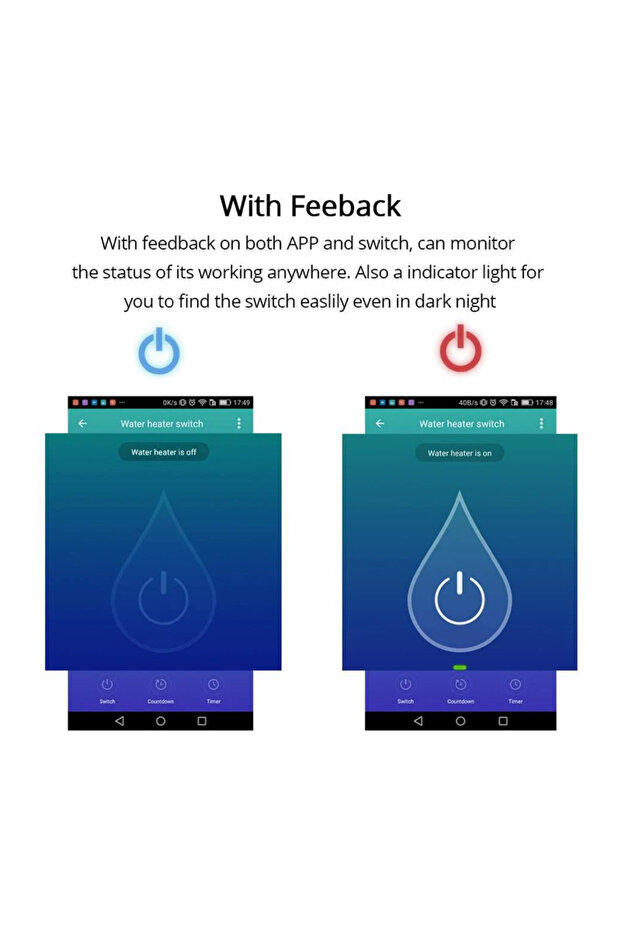 Smart WiFi Water Heater / Boiler Touch Switch, works with Amazon Alexa/Google Assistant (White) - 6
