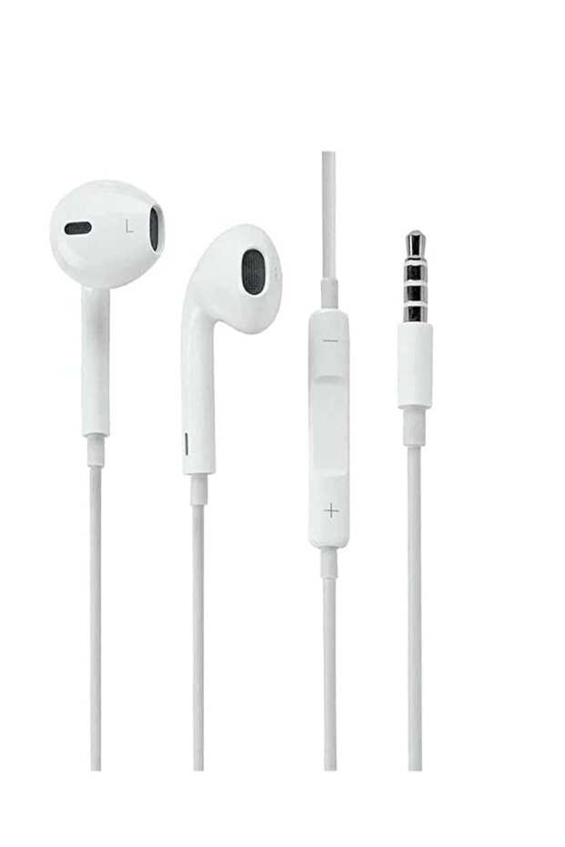 In Ear Wired Earphones with 3.5mm Jack and Mic (White)