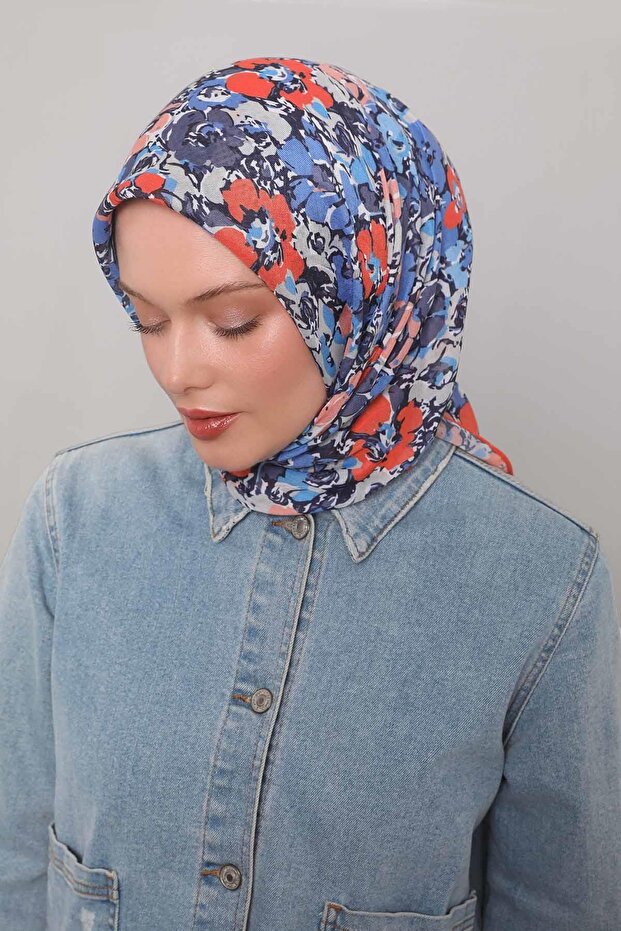 وشاح ناعم بنمط البرسيم البرتقالي - 3