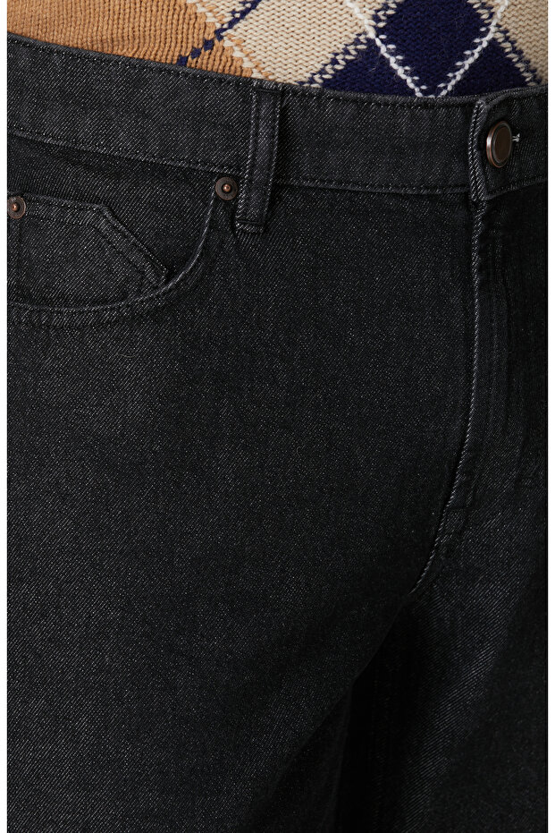 Siyah Denim Pantolon - 4