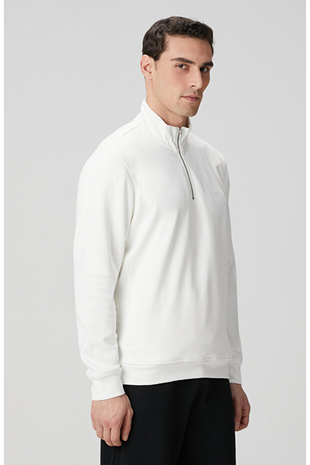 Kırık Beyaz Sweatshirt - 4