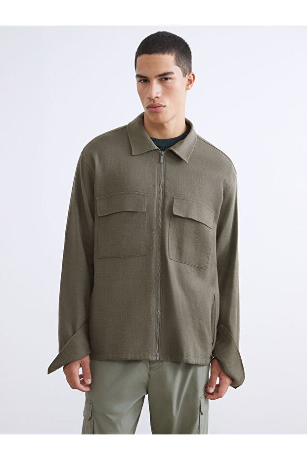 Comfortable Fit Long Sleeve Men's Shirt Jacket from Uzg Store for Style Enthusiasts