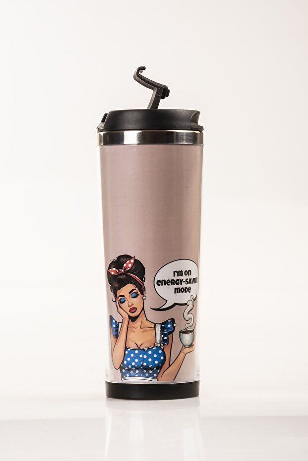 360 ml Steel Thermos Mug – Designed by Coffee Lady, Steel Inner Chamber, Hot and Cold Beverage Cup
