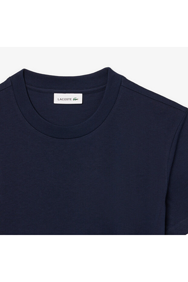 Kadın Regular Fit Kısa Kollu Bisiklet Yaka Lacivert Elbise - 6