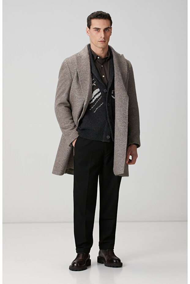 Siyah Dokuma Pantolon - 1