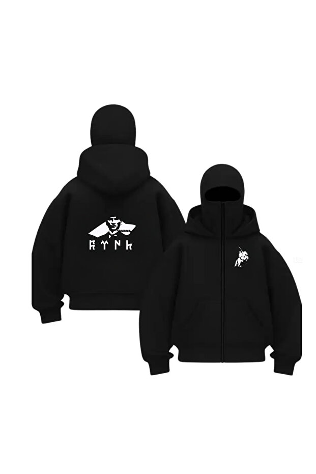 Balaclava Turkish & Ataturk Series Printed Ninja Hoodie Sweatshirt