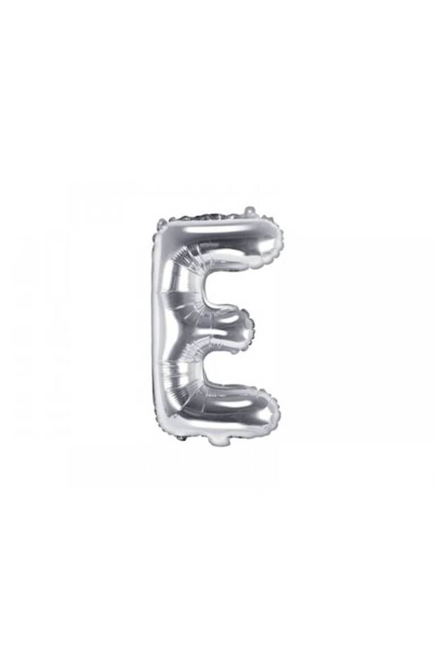 Balon folie litera E, argintiu, 35 cm