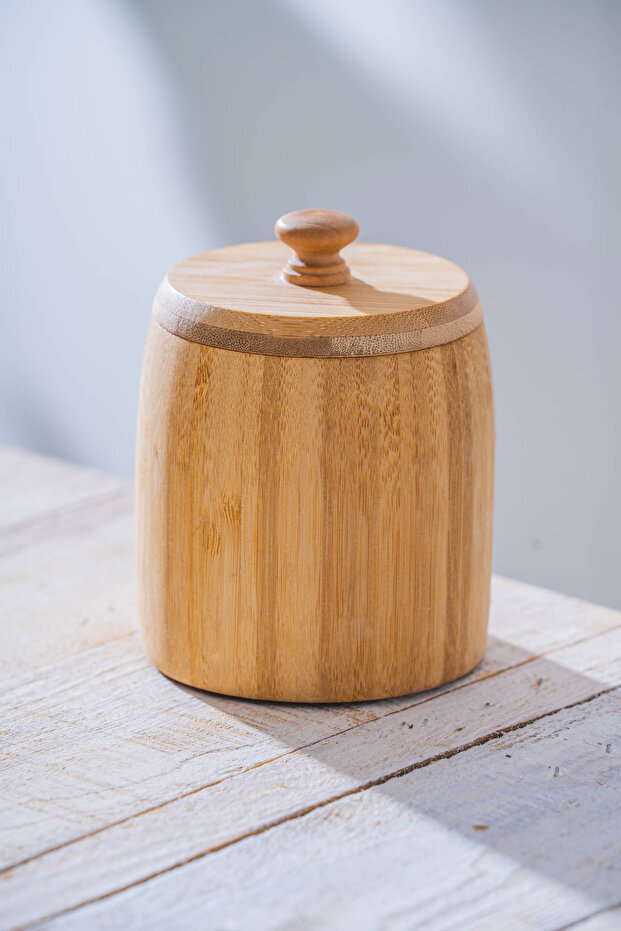 Bambu Kapaklı Kavanoz - 13 cm - 3