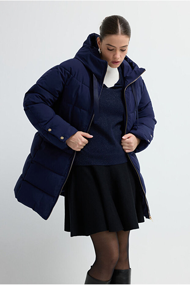 Kapüşonlu Şişme Mont - 5