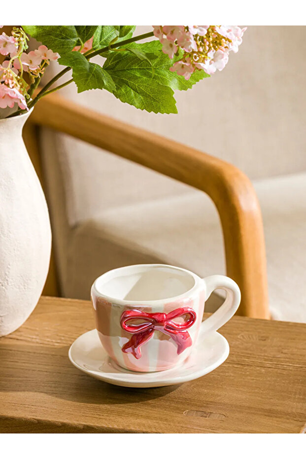 Lcw Home Mixed Bow Printed Ceramic Coffee Cup 200 ml
