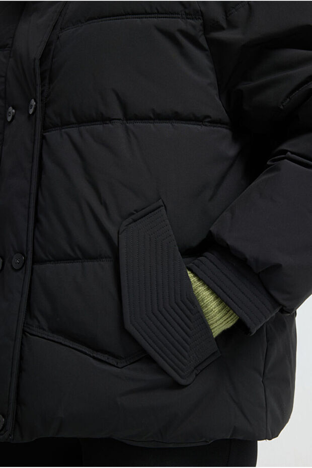 Cepli Kısa Şişme Mont - 2