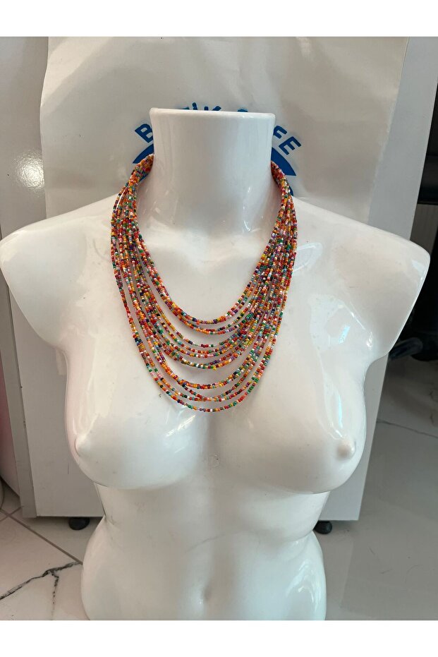 mini cam boncuklu kolye - 2