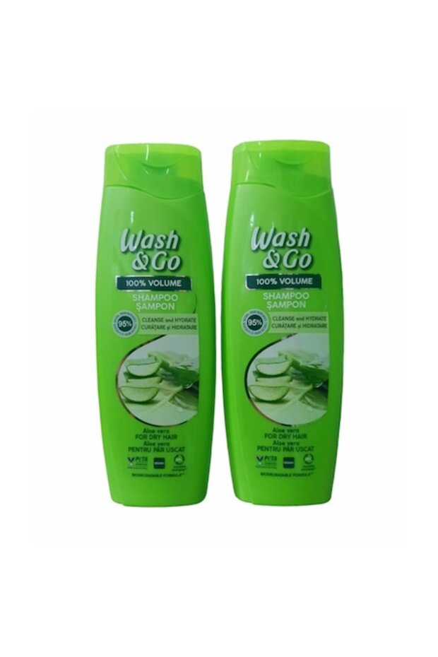 Set 2 x Shampoo with Aloe Vera extract, 360 ml - 1
