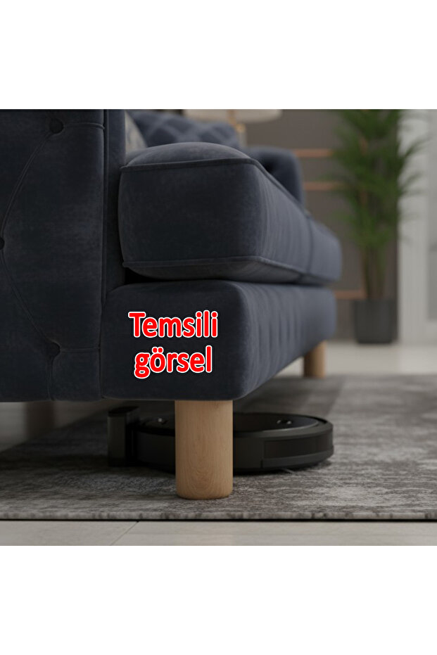 ( 4 Adet ) Plastik Liva Kayın Beji 15 cm Mobilya Kanepe Koltuk Yatak Baza Yükseltme Ayağı Ayakları - 4