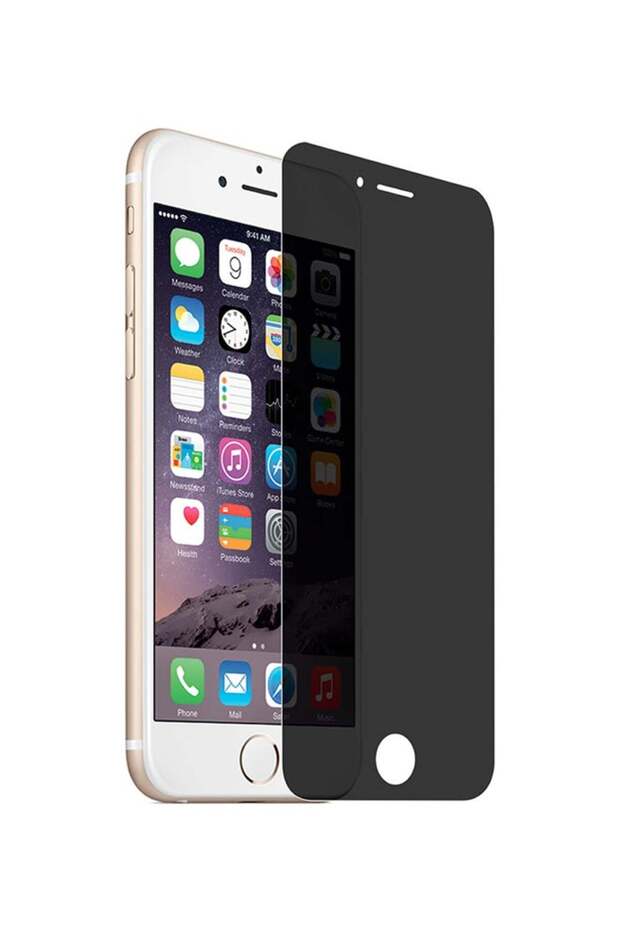 واقي شاشة من الزجاج المقوى لحماية الخصوصية لهاتف Apple iPhone 8 أسود