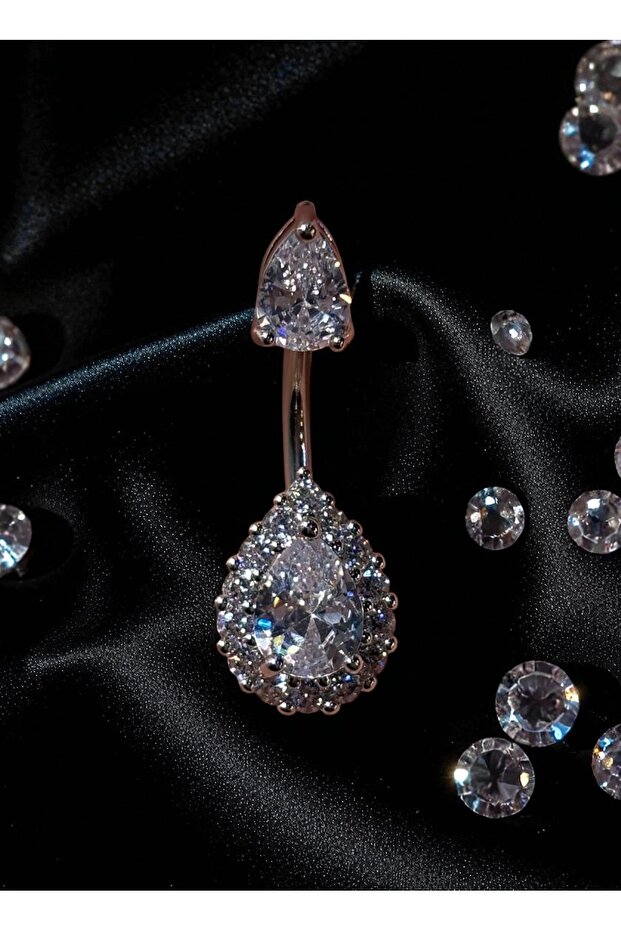 Çelik göbek piercing - 4