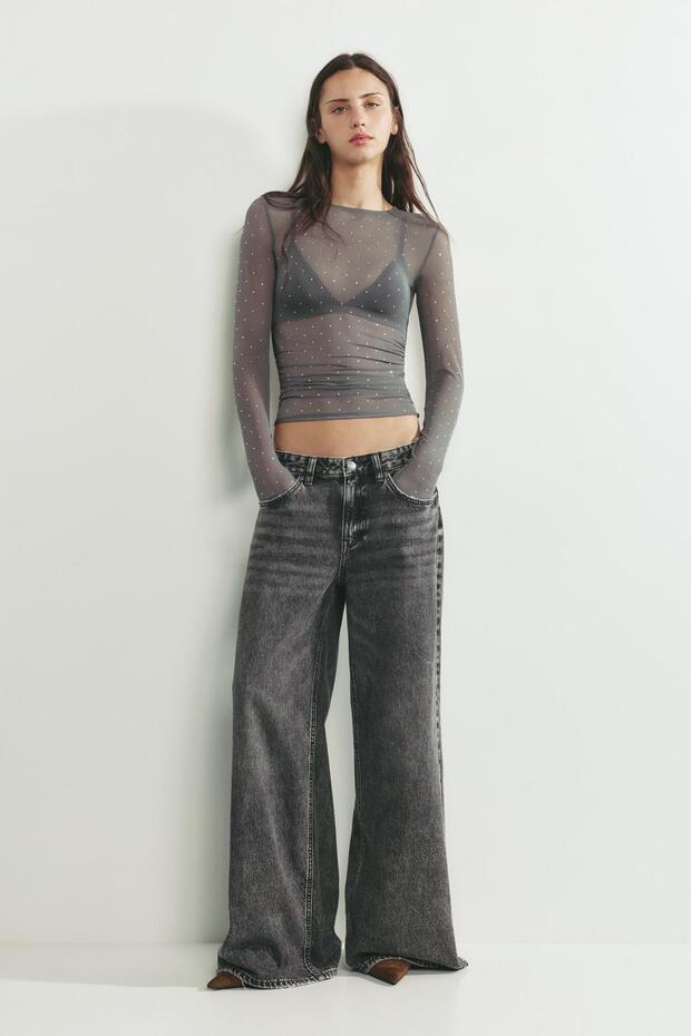 Taş detaylı tül top - 5