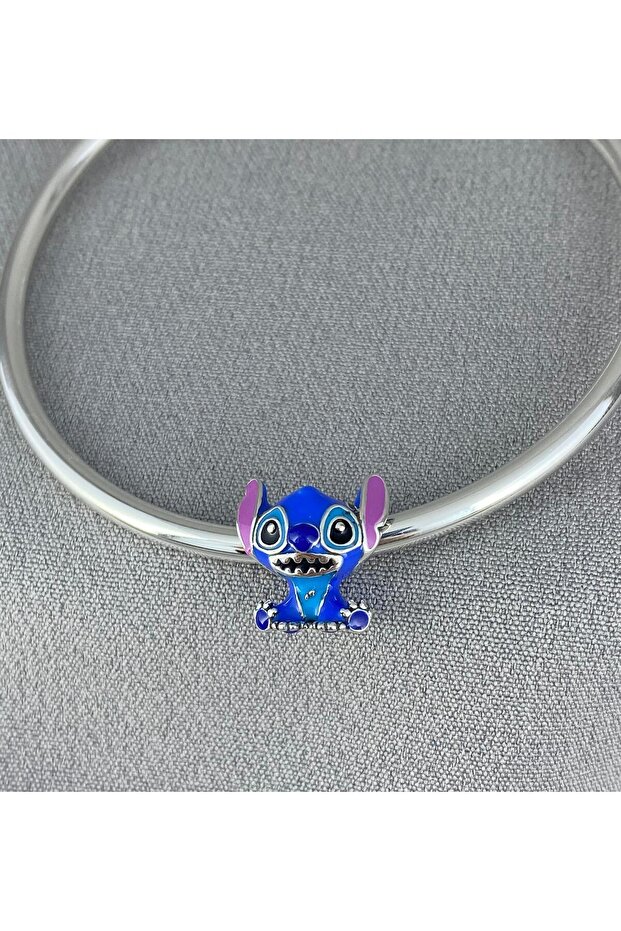 Stitch Gümüş Charm - 1
