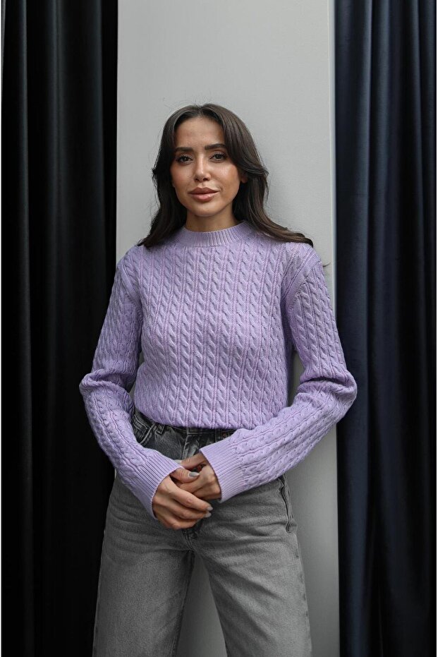 Lila Tuti Braided Hair Sweater