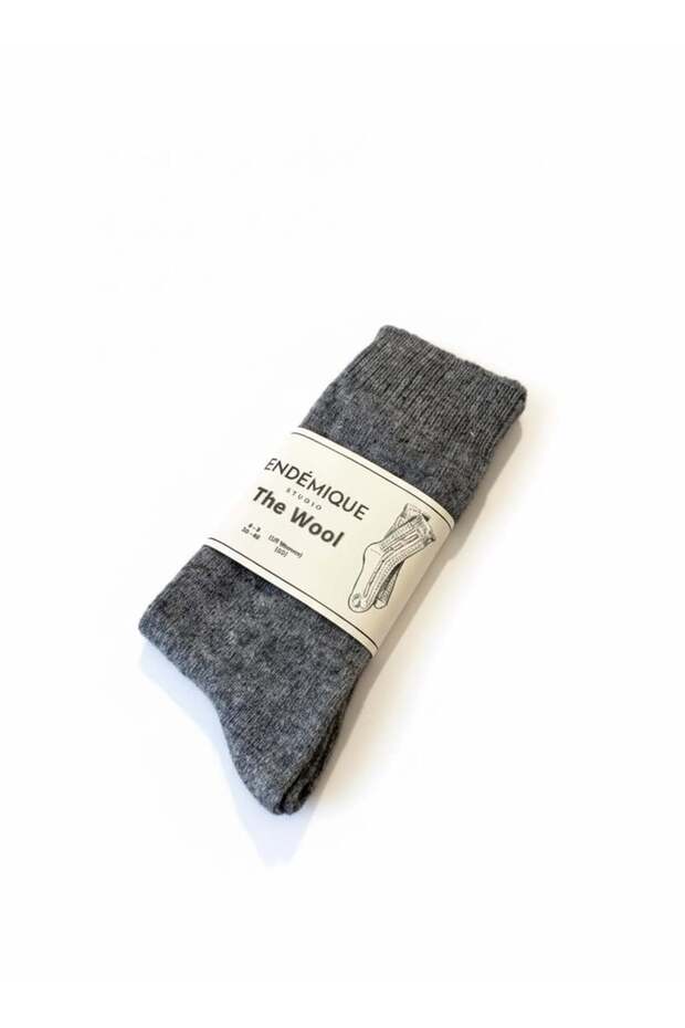 Endémique Studio The Wool Plain Fog-Kadın Çorap - 1