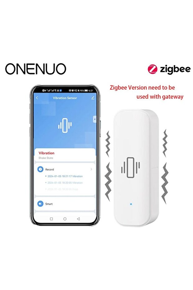 Smart Vibration Sensor Zigbee Tuya - 2