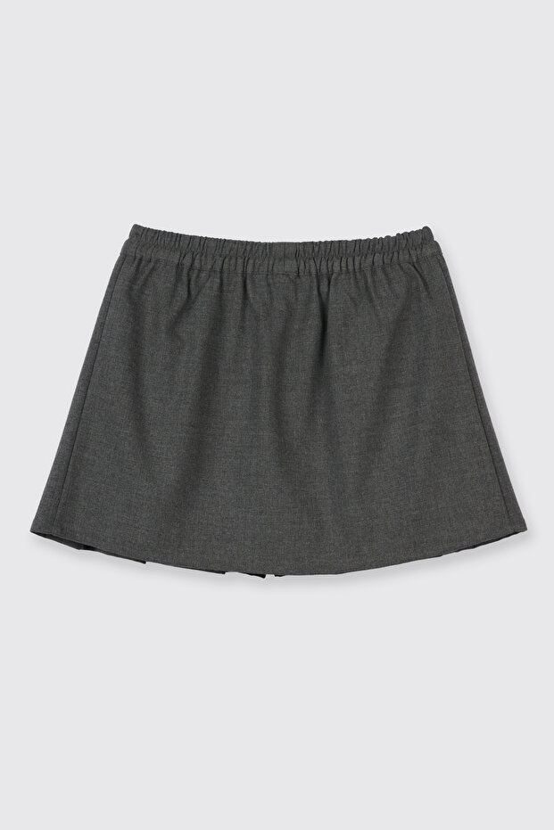 Kız Çocuk Antrasit Şort Etek - 6