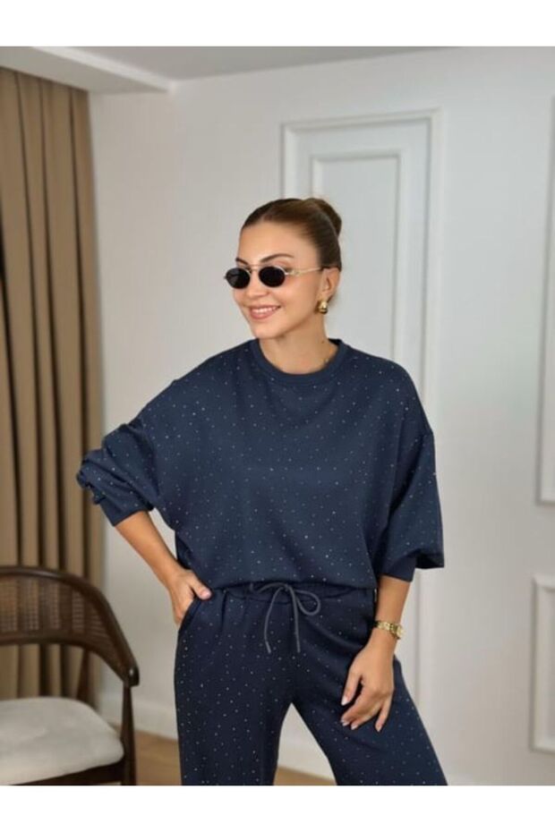 Crew Neck Stone Modal Fabric Set