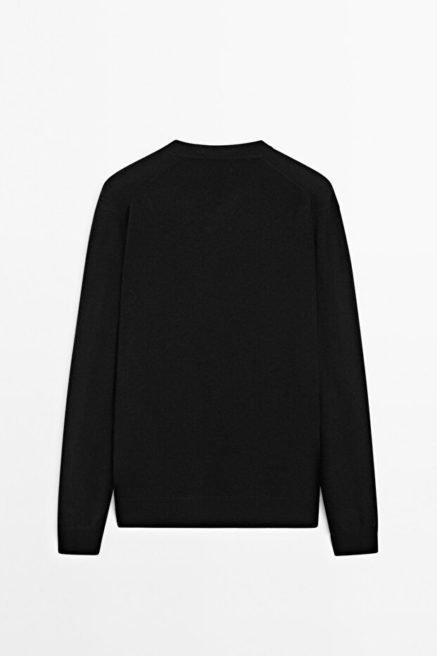 Yün karışımlı bisiklet yaka kazak - 8