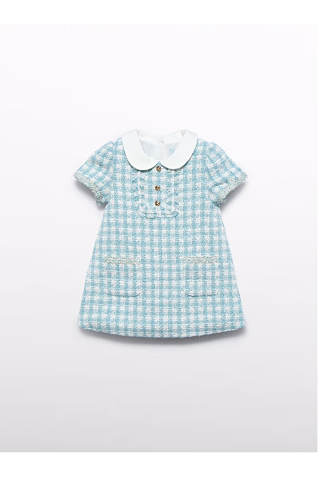 Abel Lula Baby Girl Collared Dress - Blue