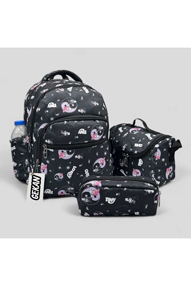 Primary School Bag Set with Orthopedic Support, Lunch Box and Pen Holder