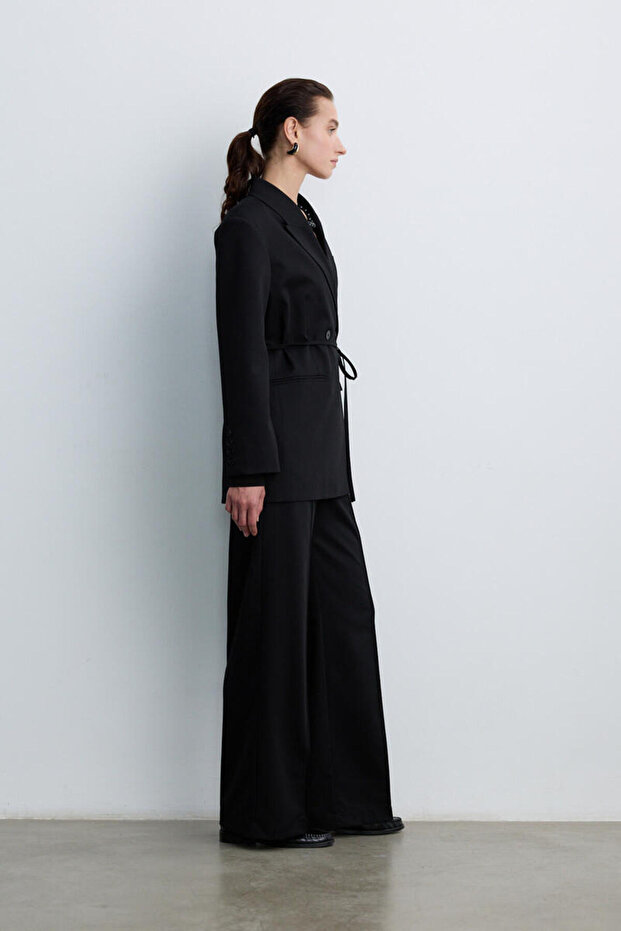 SİYAH KUŞAKLI BLAZER - 7