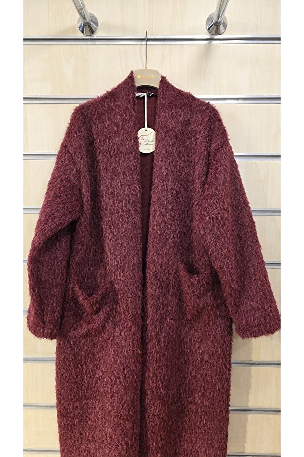 معطف طويل من الفرو الصناعي بنمط عادي - 2