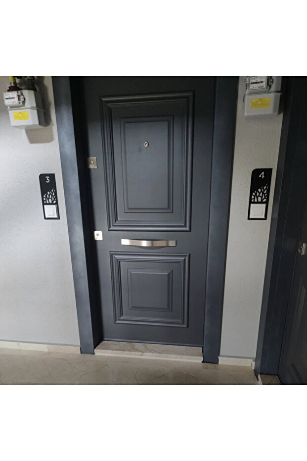 Ahşap Dekoratif Daire Kapı numarası - 2