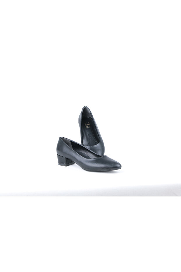 3.5 cm Black Heeled Women's Shoes