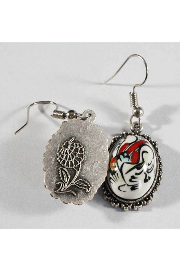 طقم أقراط من الخزف على شكل زهرة التوليب من هاليتش - 2