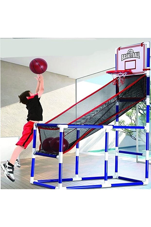 Kids Arcade Indoor Basketball Hoop Set with Inflatable Ball (3+ Years)