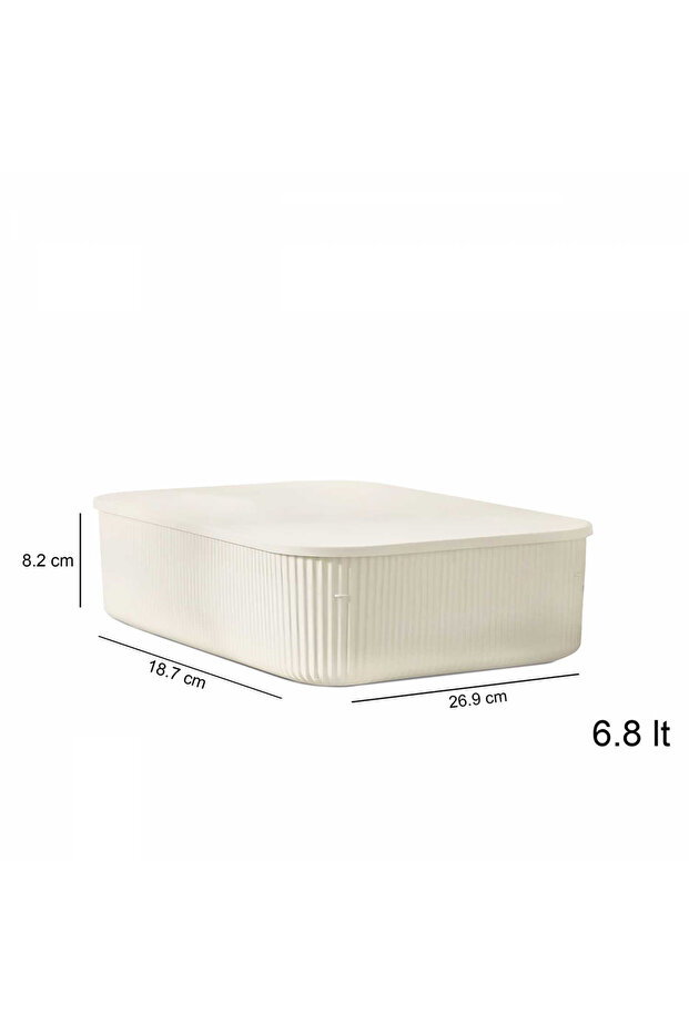 6.8Lt Organizer Box Set of 2 Ecru Multi-Purpose - 3