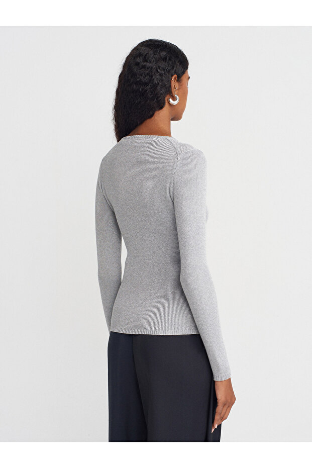 V Yaka Simli Triko Kazak - 2