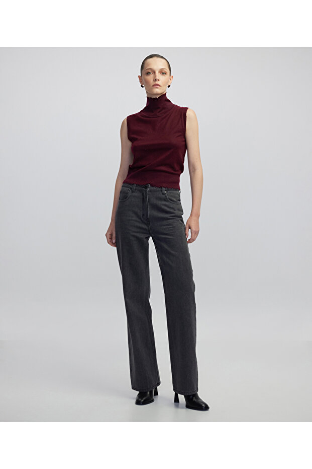 Balıkçı yaka hotfix baskılı triko - 3