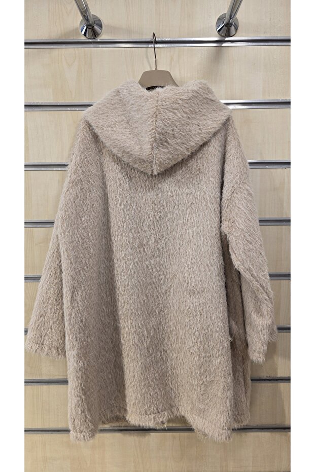 Kapüşonlu Keçe Ceket - 5