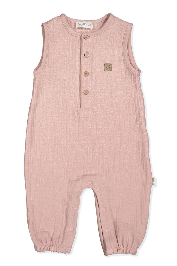 Muslin Jumpsuit Without Sleeves (Hello) Dried Rose