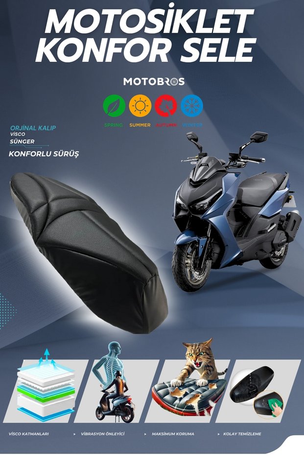 Kymco Krv 200 Comfort Seat Visco Sponge Seat Cover Seat Cushion