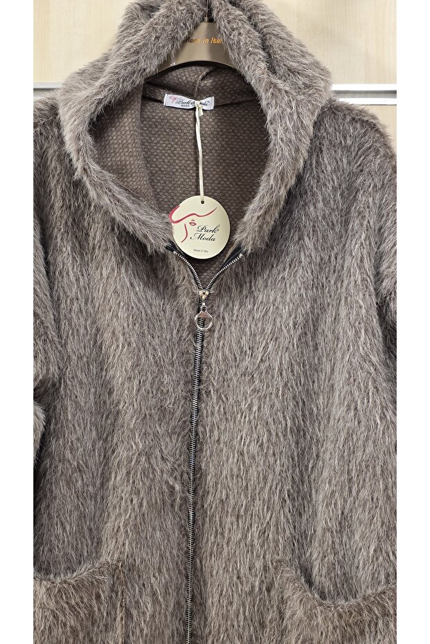 Kapüşonlu Keçe Ceket - 3