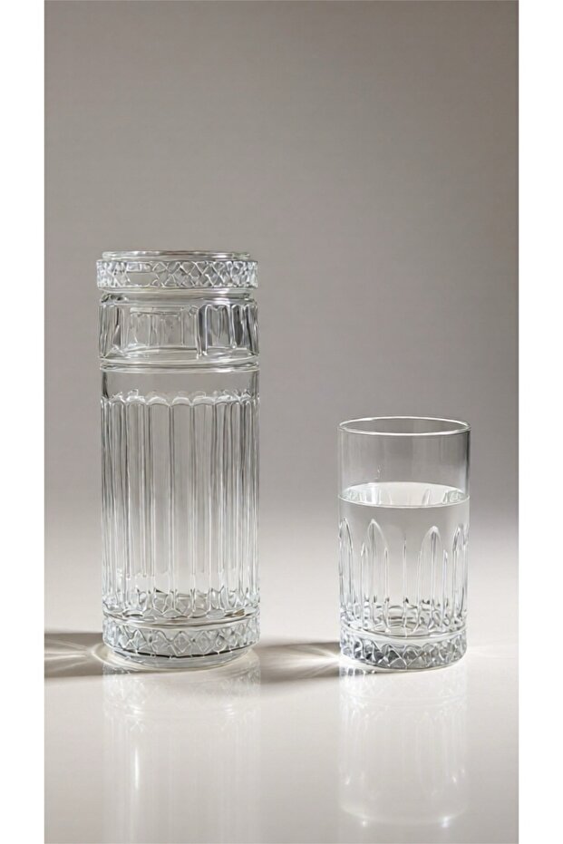 SÜRAHİ ve 6 ADET KRİSTAL BÜYÜK SU BARDAĞI - 1