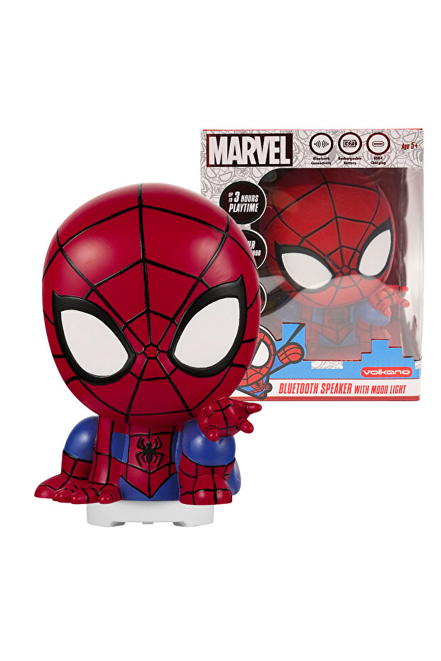 Marvel Spiderman Bluetooth Speaker | Color Changing LED Light | USB Rechargeable & 3 Hours Playtime