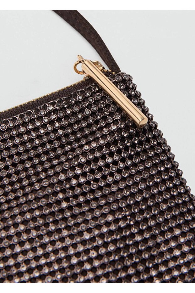 Strass taşlı el çantası - 5