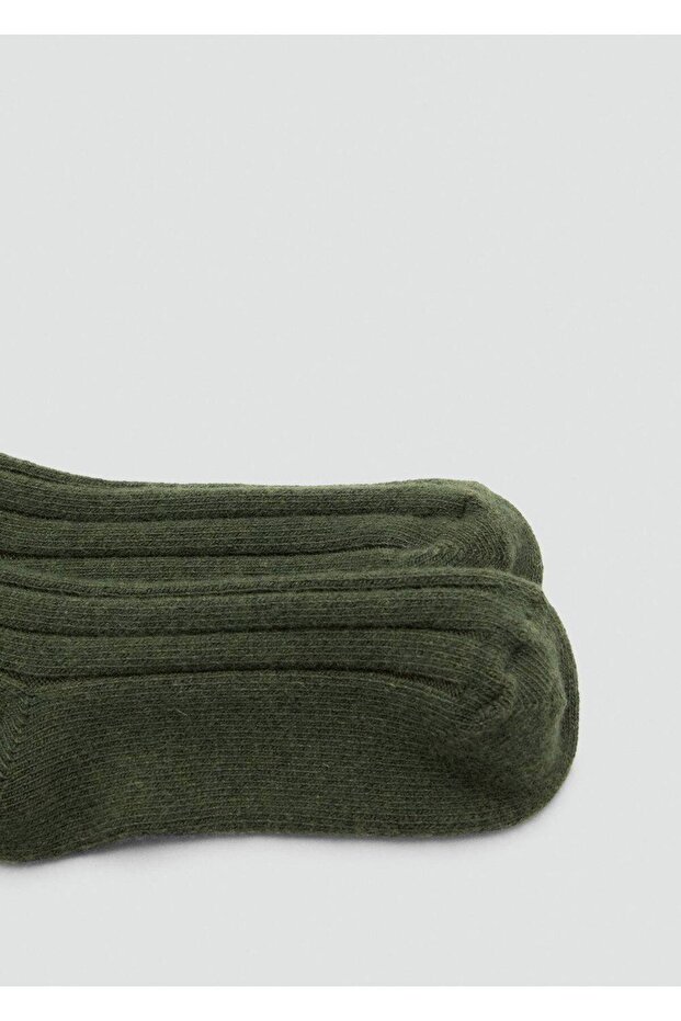 Yün karışımlı fitilli çoraplar - 3